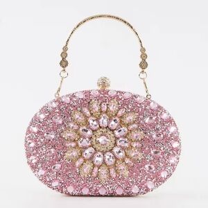 COPY - Beautiful Pink Crystal Studded Clutch